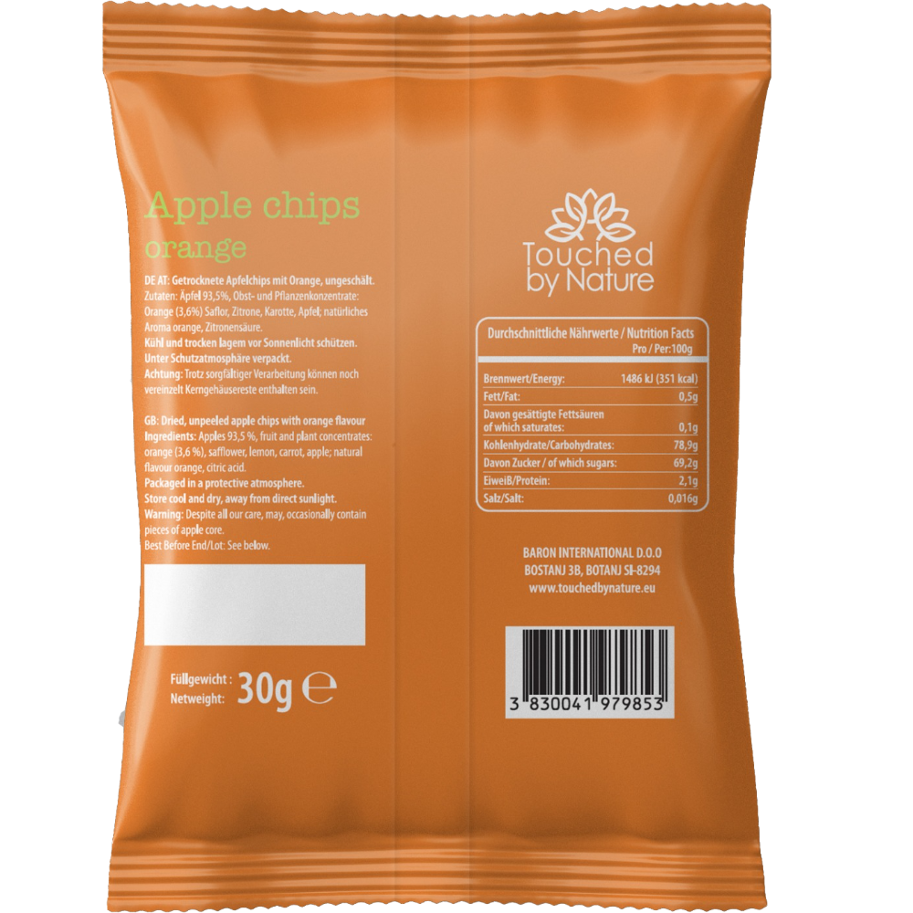 APPLE CHIPS - ORANGE FLAVOUR OVEN-BAKED